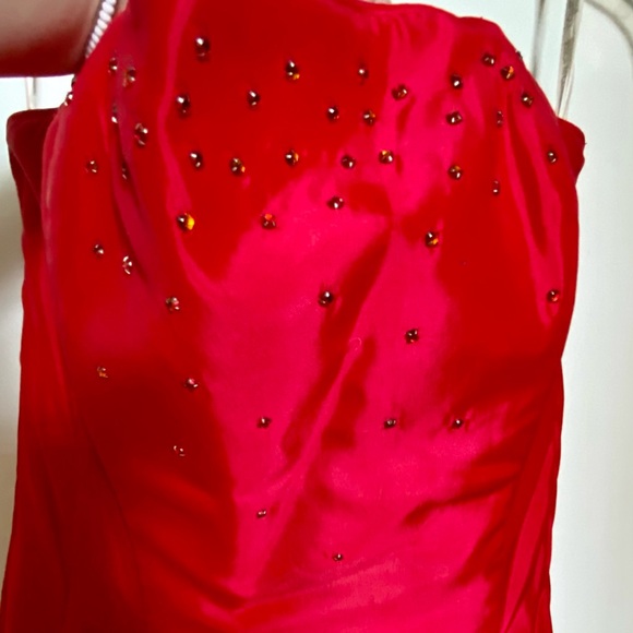 Y2K Vintage Jessica McClintock SZ 8 Prom Dress - Rhinestone Bodice / Backless - Picture 2 of 6